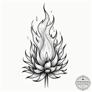 Tattoo design a flame burning steadily in the... - эскиз тату (№1753585952_0, 27.07.2025 03:12) — tattoo-photo.ru