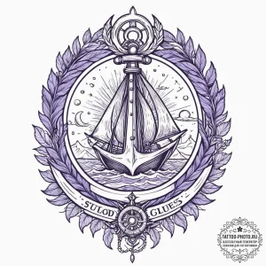 Tattoo design a soft blend of blues and purpl... - эскиз тату (№1753588020_0, 27.07.2025 03:47) — tattoo-photo.ru