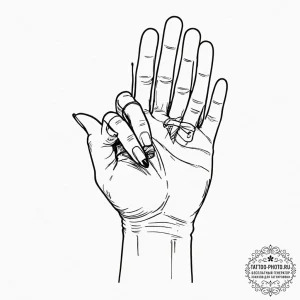 Tattoo sketch a child's hand holding an adult... - эскиз тату (№1753588433_0, 27.07.2025 03:53) — tattoo-photo.ru