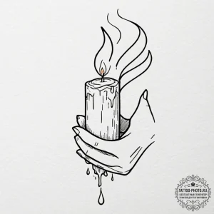 Tattoo sketch a person holding a single, unli... - эскиз тату (№1753589628_0, 27.07.2025 04:13) — tattoo-photo.ru