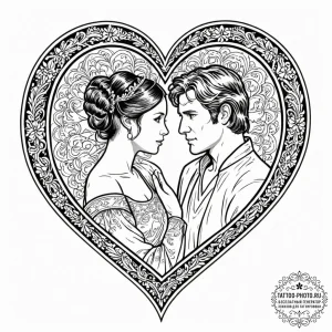 A graphic novel panel of the "i love you" / "... - эскиз тату (№1753592051_0, 27.07.2025 04:54) — tattoo-photo.ru