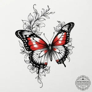 Tattoo design a flower whose petals are made... - эскиз тату (№1753592640_0, 27.07.2025 05:04) — tattoo-photo.ru