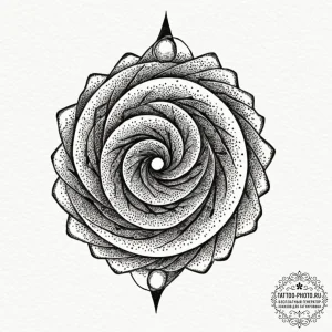 Tattoo design a tiny, abstract galaxy swirl o... - эскиз тату (№1753597775_0, 27.07.2025 06:29) — tattoo-photo.ru