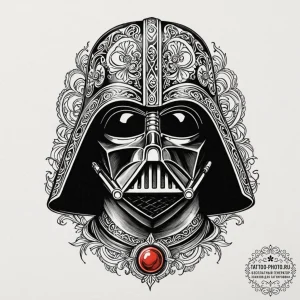 Neo-traditional tattoo design of darth vader'... - эскиз тату (№1753598763_0, 27.07.2025 06:46) — tattoo-photo.ru