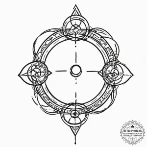 Tattoo sketch a chain of interconnected symbo... - эскиз тату (№1753603519_0, 27.07.2025 08:05) — tattoo-photo.ru
