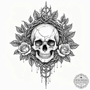Tattoo sketch: perun's thunderbolt symbol int... - эскиз тату (№1753604312_0, 27.07.2025 08:18) — tattoo-photo.ru