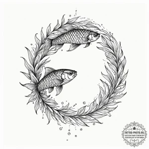 Tattoo design realistic pisces fish, scales s... - эскиз тату (№1753605896_0, 27.07.2025 08:44) — tattoo-photo.ru