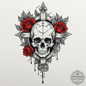 Tattoo sketch a delicate flower blooming from... - эскиз тату (№1753607479_0, 27.07.2025 09:11) — tattoo-photo.ru
