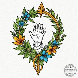Tattoo design a virgo symbol emerging from fe... - эскиз тату (№1753608665_0, 27.07.2025 09:31) — tattoo-photo.ru