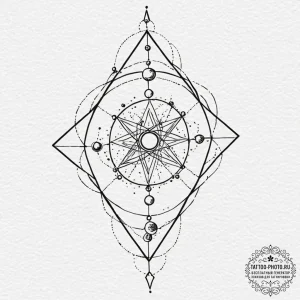 Tattoo design: a svarozhich integrated into a... - эскиз тату (№1753611831_0, 27.07.2025 10:23) — tattoo-photo.ru