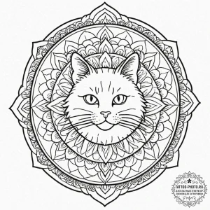 Cat, tattoo drawing outline, bold outlines, t... - эскиз тату (№1753613421_0, 27.07.2025 10:50) — tattoo-photo.ru