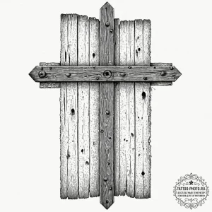 A shot of an old, weathered barn door with a... - эскиз тату (№1753613622_0, 27.07.2025 10:53) — tattoo-photo.ru