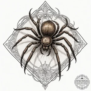 Tarantula, concept art for tattoo, muted colo... - эскиз тату (№1753613821_0, 27.07.2025 10:57) — tattoo-photo.ru