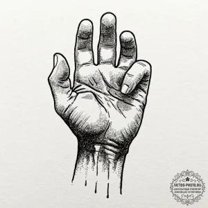 Tattoo sketch a clenched fist made of stylize... - эскиз тату (№1753614810_0, 27.07.2025 11:13) — tattoo-photo.ru