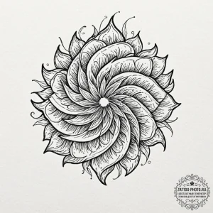 Tattoo sketch an abstract interpretation of "... - эскиз тату (№1753616393_0, 27.07.2025 11:39) — tattoo-photo.ru