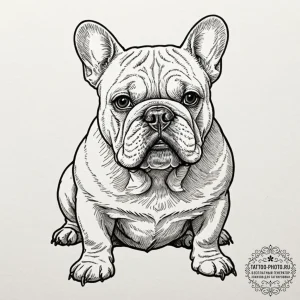 Bulldog, tattoo drawing outline, black outlin... - эскиз тату (№1753620853_0, 27.07.2025 12:54) — tattoo-photo.ru