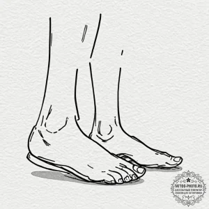 A watercolor tattoo of the big, booted foot f... - эскиз тату (№1753621052_0, 27.07.2025 12:57) — tattoo-photo.ru