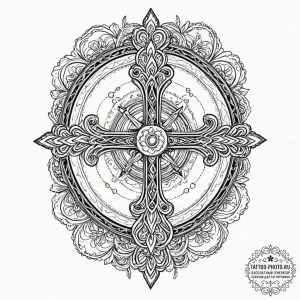 An old, leather-bound grimoire, tattoo line a... - эскиз тату (№1753621469_0, 27.07.2025 13:04) — tattoo-photo.ru