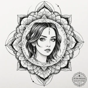 A trash polka portrait of the main characters... - эскиз тату (№1753622281_0, 27.07.2025 13:18) — tattoo-photo.ru