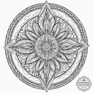 Tattoo sketch a "loading" circle with abstrac... - эскиз тату (№1753623084_0, 27.07.2025 13:31) — tattoo-photo.ru