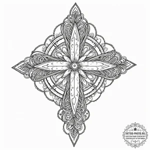 Tattoo design a single, small, unadorned cros... - эскиз тату (№1753623471_0, 27.07.2025 13:37) — tattoo-photo.ru