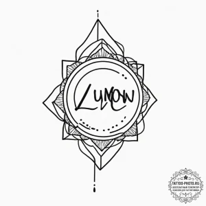 A linework tattoo of the lumon industries log... - эскиз тату (№1753623874_0, 27.07.2025 13:44) — tattoo-photo.ru
