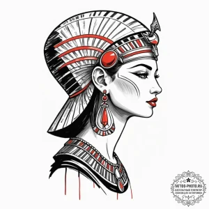 Tattoo design an ancient egyptian warrior's p... - эскиз тату (№1753624277_0, 27.07.2025 13:51) — tattoo-photo.ru