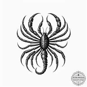 Tattoo design a menacing scorpio scorpion in... - эскиз тату (№1753625703_0, 27.07.2025 14:15) — tattoo-photo.ru