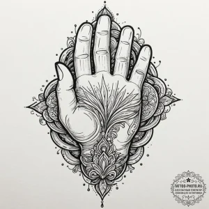 Tattoo design a clenched fist made of stylize... - эскиз тату (№1753626524_0, 27.07.2025 14:28) — tattoo-photo.ru