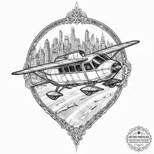 135. a graphic novel style tattoo of korben d... - эскиз тату (№1753627537_0, 27.07.2025 14:45) — tattoo-photo.ru