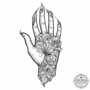 A sketch of thing from wednesday, the disembo... - эскиз тату (№1753628735_0, 27.07.2025 15:05) — tattoo-photo.ru