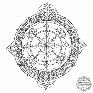 127. tattoo design: a "rod" rune with intertw... - эскиз тату (№1753629767_0, 27.07.2025 15:22) — tattoo-photo.ru