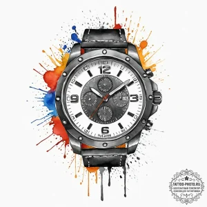 Tattoo design a detailed, tactical watch, sym... - эскиз тату (№1753632602_0, 27.07.2025 16:10) — tattoo-photo.ru