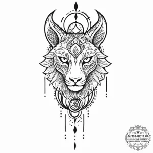 Tattoo design a family's unique "spirit anima... - эскиз тату (№1753632798_0, 27.07.2025 16:13) — tattoo-photo.ru