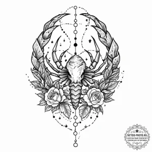 Tattoo design a scorpio constellation, with s... - эскиз тату (№1753633995_0, 27.07.2025 16:33) — tattoo-photo.ru