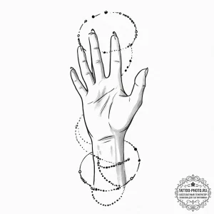 Tattoo design a human hand merged with metall... - эскиз тату (№1753635018_0, 27.07.2025 16:50) — tattoo-photo.ru