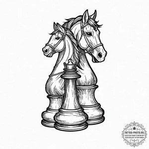 Tattoo sketch a knight's chess piece (horse),... - эскиз тату (№1753637269_0, 27.07.2025 17:27) — tattoo-photo.ru