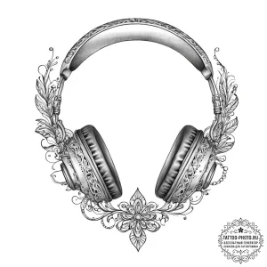 Tattoo sketch a single gaming headset outline... - эскиз тату (№1753638246_0, 27.07.2025 17:44) — tattoo-photo.ru