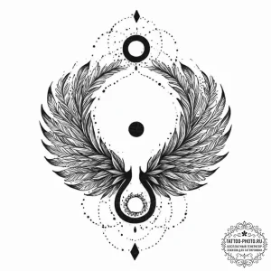 Tattoo sketch a subtle symbol (e.g., a semico... - эскиз тату (№1753639498_0, 27.07.2025 18:04) — tattoo-photo.ru