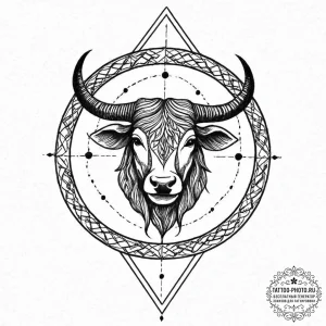 Tattoo sketch a geometric circle with the zod... - эскиз тату (№1753642119_0, 27.07.2025 18:48) — tattoo-photo.ru