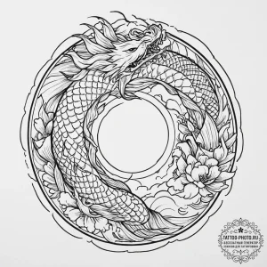 Tattoo design a minimalist symbol conveying t... - эскиз тату (№1753643343_0, 27.07.2025 19:09) — tattoo-photo.ru
