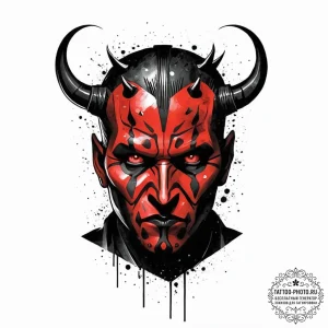 22. graphic novel style portrait of a menacin... - эскиз тату (№1753644330_0, 27.07.2025 19:25) — tattoo-photo.ru