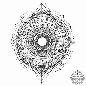 Tattoo sketch a person using a celestial loom... - эскиз тату (№1753650586_0, 27.07.2025 21:09) — tattoo-photo.ru