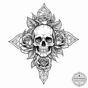 Tattoo design a minimalist symbol of a "quest... - эскиз тату (№1753655418_0, 27.07.2025 22:30) — tattoo-photo.ru