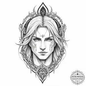 рірµрґсњрјр°рє (the witcher), artistic tattoo... - эскиз тату (№1753658997_0, 27.07.2025 23:29) — tattoo-photo.ru
