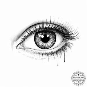 A dotwork tattoo design of the voight-kampff... - эскиз тату (№1753661202_0, 28.07.2025 00:06) — tattoo-photo.ru