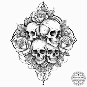 Elements (symbols), tattoo sketch design, mut... - эскиз тату (№1753661802_0, 28.07.2025 00:16) — tattoo-photo.ru