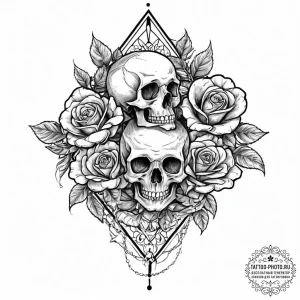 Tattoo sketch an abstract representation of g... - эскиз тату (№1753664392_0, 28.07.2025 00:59) — tattoo-photo.ru