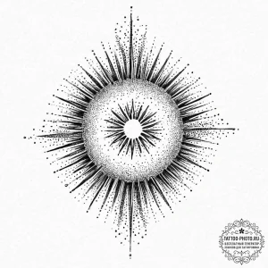 Tattoo sketch a supernova explosion, but the... - эскиз тату (№1753666143_0, 28.07.2025 01:29) — tattoo-photo.ru