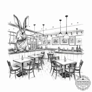 A watercolor sketch of the jack rabbit slim's... - эскиз тату (№1753668515_0, 28.07.2025 02:08) — tattoo-photo.ru